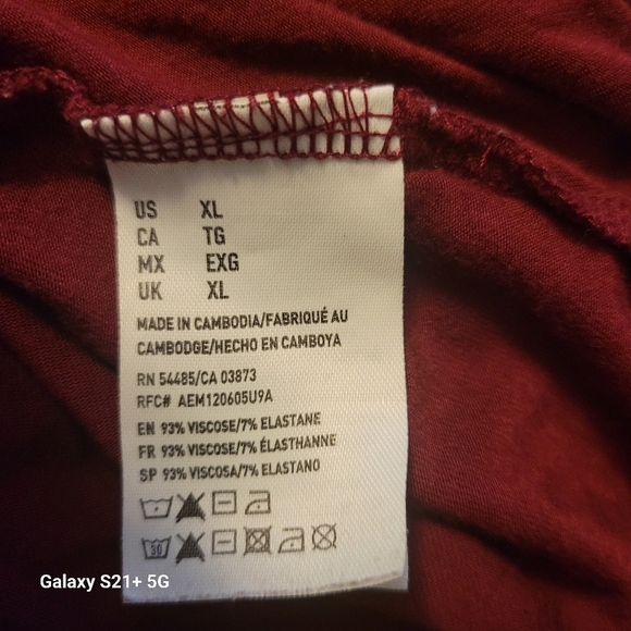 American Eagle Outfitters size XL Women's Sleeveless Burgundy Top - Picture 4 of 5